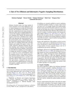 A Tale of Two Efficient and Informative Negative Sampling Distributions