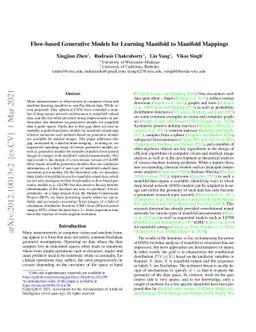 Flow-based Generative Models for Learning Manifold to Manifold Mappings