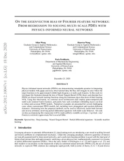 On the eigenvector bias of Fourier feature networks: From regression to
  solving multi-scale PDEs with physics-informed neural networks