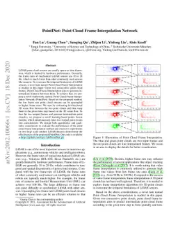 PointINet: Point Cloud Frame Interpolation Network