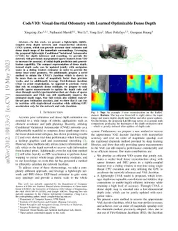CodeVIO: Visual-Inertial Odometry with Learned Optimizable Dense Depth