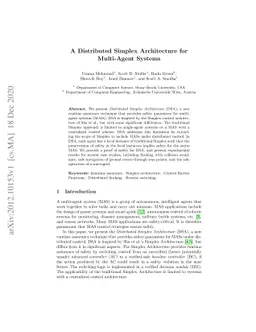 A Distributed Simplex Architecture for Multi-Agent Systems