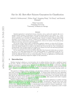 Fair for All: Best-effort Fairness Guarantees for Classification