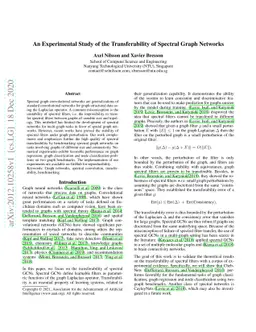 An Experimental Study of the Transferability of Spectral Graph Networks