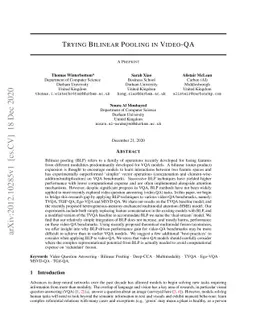 Trying Bilinear Pooling in Video-QA