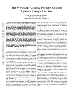 The Merchant: Avoiding Payment Channel Depletion through Incentives