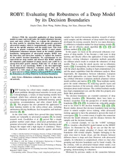 ROBY: Evaluating the Robustness of a Deep Model by its Decision
  Boundaries