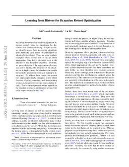 Learning from History for Byzantine Robust Optimization