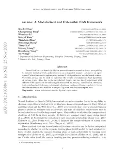 aw_nas: A Modularized and Extensible NAS framework