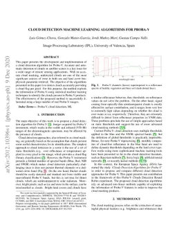 Cloud detection machine learning algorithms for PROBA-V