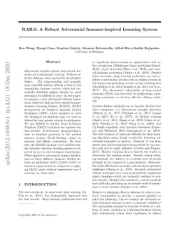 RAILS: A Robust Adversarial Immune-inspired Learning System