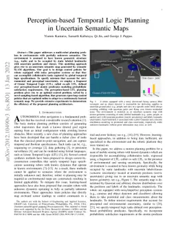Perception-Based Temporal Logic Planning in Uncertain Semantic Maps