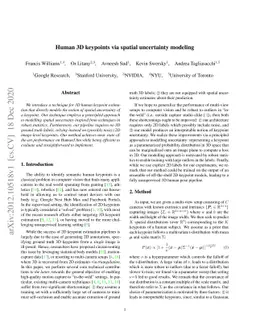 Human 3D keypoints via spatial uncertainty modeling
