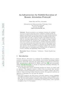 An Infrastructure for Faithful Execution of Remote Attestation Protocols