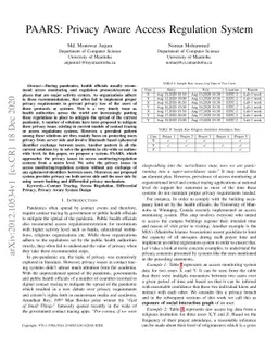 PAARS: Privacy Aware Access Regulation System