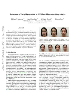 Robustness of Facial Recognition to GAN-based Face-morphing Attacks