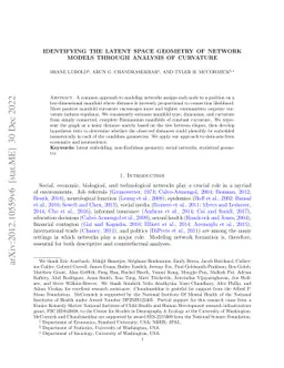 Identifying the latent space geometry of network models through analysis
  of curvature