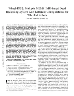 Wheel-INS2: Multiple MEMS IMU-based Dead Reckoning System for Wheeled
  Robots with Evaluation of Different IMU Configurations