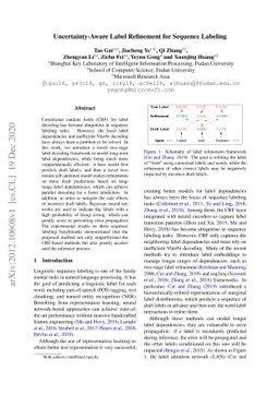 Uncertainty-Aware Label Refinement for Sequence Labeling