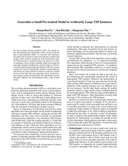 Generalize a Small Pre-trained Model to Arbitrarily Large TSP Instances
