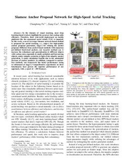 Siamese Anchor Proposal Network for High-Speed Aerial Tracking