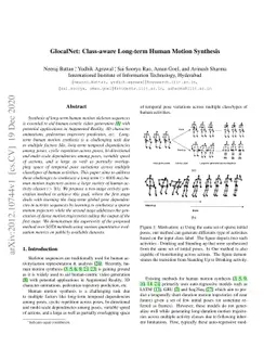 GlocalNet: Class-aware Long-term Human Motion Synthesis