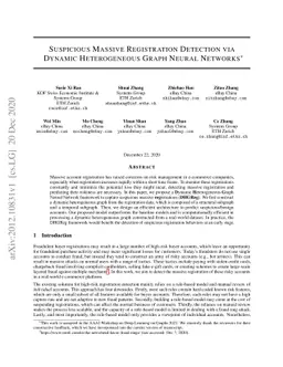 Suspicious Massive Registration Detection via Dynamic Heterogeneous
  Graph Neural Networks