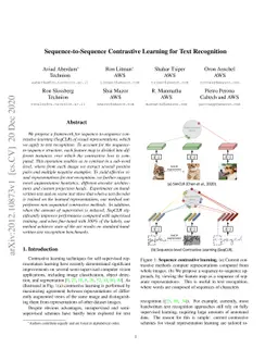 Sequence-to-Sequence Contrastive Learning for Text Recognition