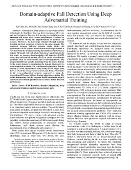 Domain-adaptive Fall Detection Using Deep Adversarial Training