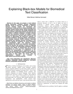 Explaining Black-box Models for Biomedical Text Classification