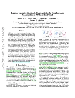 Learning Geometry-Disentangled Representation for Complementary
  Understanding of 3D Object Point Cloud