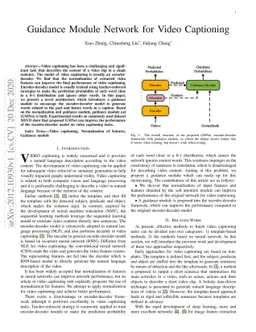 Guidance Module Network for Video Captioning