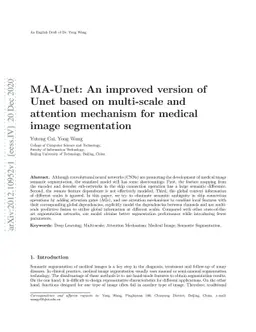 MA-Unet: An improved version of Unet based on multi-scale and attention
  mechanism for medical image segmentation