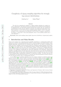 Complexity of zigzag sampling algorithm for strongly log-concave
  distributions
