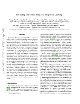 Forecasting Irreversible Disease via Progression Learning