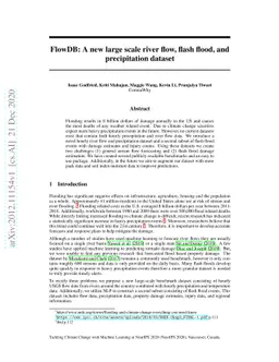 FlowDB a large scale precipitation, river, and flash flood dataset