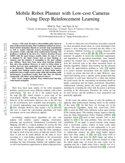 Mobile Robot Planner with Low-cost Cameras Using Deep Reinforcement
  Learning