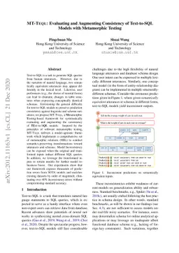 MT-Teql: Evaluating and Augmenting Consistency of Text-to-SQL Models
  with Metamorphic Testing