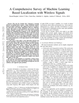 A Comprehensive Survey of Machine Learning Based Localization with
  Wireless Signals