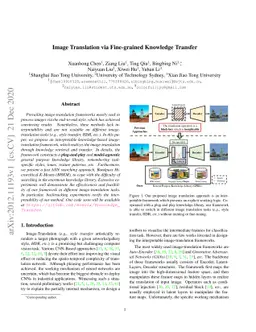 Image Translation via Fine-grained Knowledge Transfer