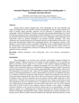 Automatic Diagnosis of Pneumothorax from Chest Radiographs: A Systematic
  Literature Review