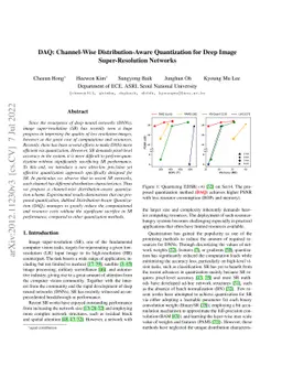 DAQ: Channel-Wise Distribution-Aware Quantization for Deep Image
  Super-Resolution Networks