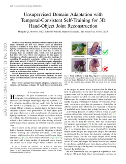 Unsupervised Domain Adaptation with Temporal-Consistent Self-Training
  for 3D Hand-Object Joint Reconstruction