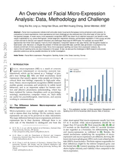 An Overview of Facial Micro-Expression Analysis: Data, Methodology and
  Challenge