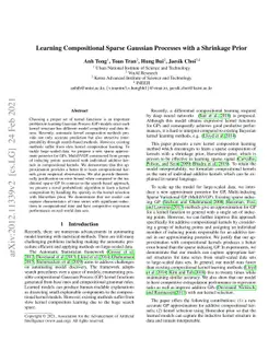 Learning Compositional Sparse Gaussian Processes with a Shrinkage Prior