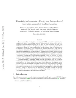 Knowledge as Invariance -- History and Perspectives of
  Knowledge-augmented Machine Learning