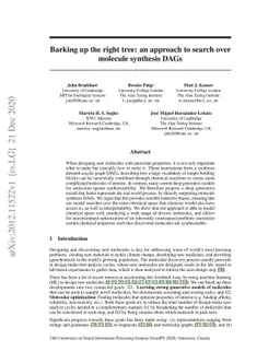 Barking up the right tree: an approach to search over molecule synthesis
  DAGs
