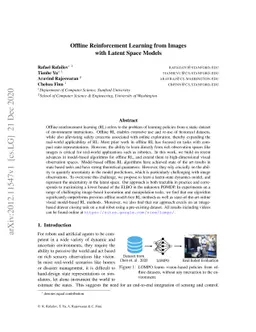 Offline Reinforcement Learning from Images with Latent Space Models