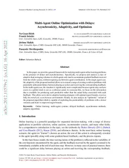 Multi-Agent Online Optimization with Delays: Asynchronicity, Adaptivity,
  and Optimism