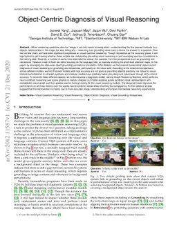 Object-Centric Diagnosis of Visual Reasoning